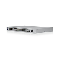 Ubiquiti UniFi USW-48-POE łącza sieciowe Zarządzany L2 Gigabit Ethernet (10/100/1000) Obsługa PoE 1U Stal nierdzewna