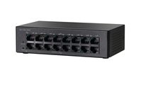 Cisco Small Business SF110D-16HP Unmanaged Switch | 16 Ports 10/100 | PoE | Limited Lifetime Protection (SF110D-16HP-UK)