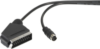 SpeaKa Professional SP-9076580 video átalakító kábel 1,5 M SCART (21-pin) Mini-DIN (9-pin) Fekete