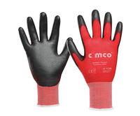 Cimco 141235 beschermende handschoen Werkplaatshandschoenen Zwart, Rood 2 stuk(s)