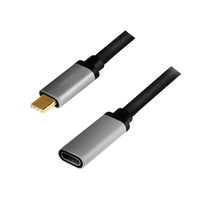 LogiLink CUA0105 cavo USB 0,5 m USB 3.2 Gen 2 (3.1 Gen 2) USB C Nero, Grigio