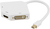Deltaco DP-MULTI2 Videokabel-Adapter 0,15 m Mini DisplayPort DVI-D + VGA (D-Sub) + HDMI Weiß