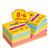 3M 654-SSCARN-P8+4 zelfklevend notitiepapier Vierkant Blauw, Groen, Oranje, Roze, Geel 90 vel Zelfplakkend