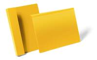 Durable Hanging Ticket Holder Label Pocket Document Pouch | 50 Pack | A4 Yellow