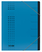 ELBA Ordnungsmappe "chic" A4, 7 Fächer, mit Spanngummi, aus 450 g/m² Karton (RC), blau
