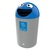 Buddy Recycling Bin - 84 Litre - Plastic Liner - Mixed Recycling - Lime Green Lid - Smile Aperture