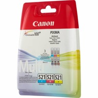 serbatoi inchiostro blister CLI-521 Canon ciano+magenta+giallo Conf. 3 - 2934B010