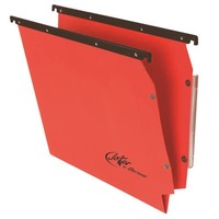 Cartelle sospese laterali per armadi Linea Joker 33 cm fondo V - rosso conf. 25 pezzi - 414F LINK - A4