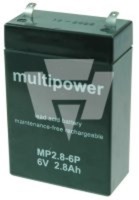 Multipower Blei-Akku MP2,8-6P MP2,8-6P Pb 6V / 2,8Ah Faston 4,8