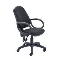 First High Back Operators Chair Charcoal with Fixed Arms KF839242