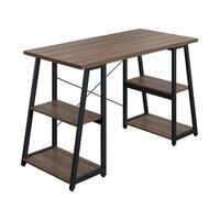 Jemini Soho Desk with Angled Shelves Dark Walnut/Black Leg SD05BKDW