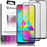 NALIA (2-Pack) Screen Protector compatible with Samsung Galaxy M20 2019, 9H Full-Cover Tempered Glass Protective Display Film, Saver Smart-Phone LCD Protection Shatter-Proof Foi...