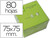 Bloc de Notas Adhesivas Quita y Pon Q-Connect 75X75 mm Verde Neon 80 Hojas