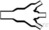 Warmschrumpf-Kabelübergang, 3:1, Y-Form, S1 (55.6/25.4 mm), S2 (26.92/12.4 mm),
