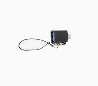 USB-C to USB3.0 A adapter M-F with Lanyard for cable mounting, Black Cavi Adattatori