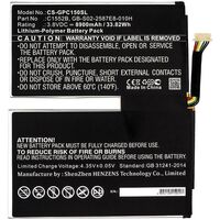 Battery 33.82Wh Li-Pol 3.8V 8900mAh Black for Google Tablet 33.82Wh Li-Pol 3.8V 8900mAh Black for Google Tablet C1502W, C1552B, Tablet Spare Parts