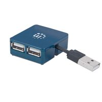Hi-Speed USB 2.0 Micro Hub USB-A 4-Port Micro Hub, 4x USB-A Ports, 480 Mbps (USB 2.0), Bus Power, Blue, Blister, USB 3.2 Gen 1 (3.1