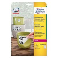 Self-Adhesive Label Rounded , Rectangle Removable White 480 ,
