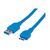 325424 USB-A to Micro-USB Cable, 2m, Male to Male, 5 Gbps (USB 3.2 Gen1 aka USB 3.0), Blue, Polybag, 2 m, USB A,