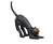chat noir d'horreur lumineux 50cm