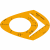 Kegelschnittschablone Konika Ellipse Hyperbel Parabel transparent gelb