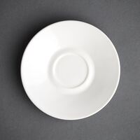 Olympia Cafe Espresso Saucers in White Made of Stoneware 117(�)mm / 4 2/3"