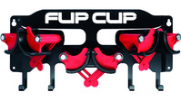 Dreiteiliger Gerätehalter Flip Clip Triple rot, Grundgestell in schwarz