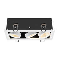 LED Deckeneinbauleuchte KADUX TRIPLE, 38°, 3000K, 2350lm, IP20, quadratisch, dimmbar, weiß/schwarz