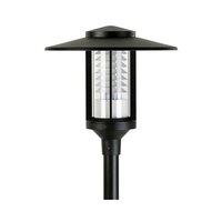 Outdoor LED Mastaufsatzleuchte Typ Nr. 0808, Schrägdach mit Oberlicht, 1-flammig, 52W 3000K 4150lm, schwarz / klar