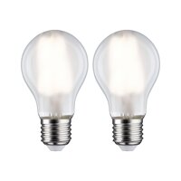 LED Filamentlampe Birnenform, E27, 7W, 4000K, 806lm, matt, 2er-Pack