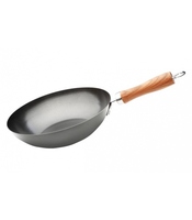 WOK INDUCCION 24CM MANGO MADER