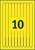 Einlassbänder, 265 x 18 mm, 160 g/m², 10 Blatt/100 Etiketten, gelb