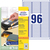 Etiketten für Data Cartridge, A4, 63,5 x 8,5 mm, 25 Bogen/2.400 Etiketten, weiß