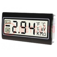 Voltmeter; digital,mounting; -200÷200mV; on panel; LCD; 3,5 digit