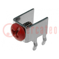 Terminal: screw terminal; THT,screw terminal; red; 7.5x5mm