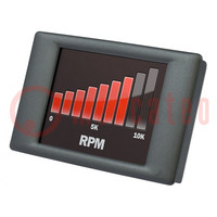 Voltmètre; numérique,de montage; 0÷40V; sur panneau; LCD 2,4"