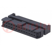 Plug; IDC; female; PIN: 26; with cable clamp; IDC; for ribbon cable