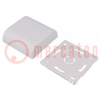 Enclosure: wall mounting; X: 80mm; Y: 80mm; Z: 25mm; ABS; white