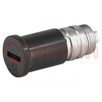 Adapter; zylindrische Sicherungen; 5x20mm; 16A; schwarz; 500VAC