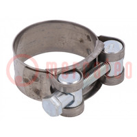 T-bolt clamp; W: 20mm; Clamping: 36÷39mm; chrome steel AISI 430; S