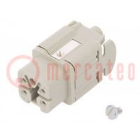 Connector: HDC; female; PIN: 5; size 3; contact insert; 400V; 10A