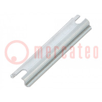 Rail DIN; acier; zinc; L: 65mm; W: 15mm