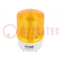 Signaller: lighting; continuous light,blinking light; amber