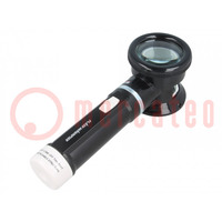Hand magnifier; Mag: x5; Lens: Ø50mm; Illumin: LED