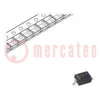 Diode: Zener; 0,3W; 3,3V; SMD; rol,band; SOD323; enkele diode