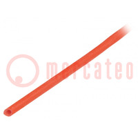 Insulating tube; silicone; red; Øint: 1mm; Wall thick: 0.4mm