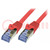 Patch cord; S/FTP; 6a; koord; Cu; LSZH; rood; 1m; 26AWG