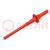 Probe tip; 1A; red; Socket size: 2mm; Plating: nickel plated; 15mΩ