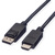 ROLINE DisplayPort Kabel DP - HDMI, M/M, zwart, 4,5 m