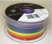 Rainbow Ribbon - 35mm x 20m, Rainbow